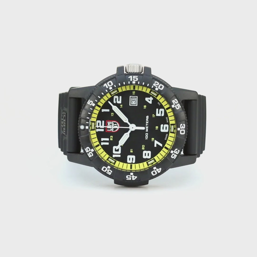 Leatherback SEA Turtle Giant, 44 mm, Outdoor Uhr - 0325, 360 Grad Video der Armbanduhr