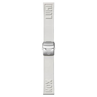 Nitrilrubber Armband, 24 mm, FPX.2406.10Q.K, Weiss, passt für XS - XL Grössen
